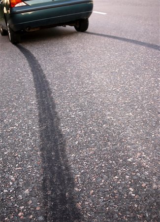 skid marks - Tire print on asphalt road Stock Photo - Budget Royalty-Free & Subscription, Code: 400-05167030