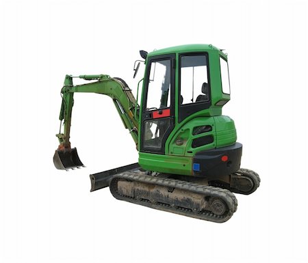 simsearch:700-05662628,k - image showing a green excavator with a white background Stock Photo - Budget Royalty-Free & Subscription, Code: 400-05167730