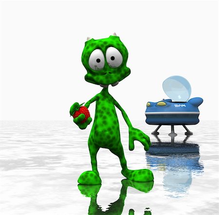 simsearch:400-04259157,k - 3d render of cartoon alien character Stock Photo - Budget Royalty-Free & Subscription, Code: 400-05167927
