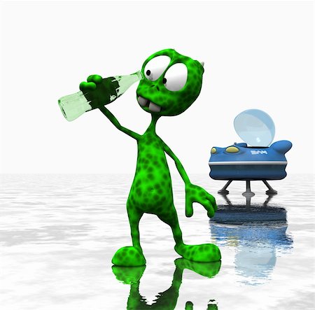simsearch:400-04259157,k - 3d render of cartoon alien character Stock Photo - Budget Royalty-Free & Subscription, Code: 400-05167928