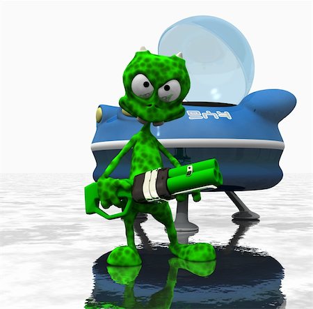 simsearch:400-04302816,k - 3d render of cartoon alien character Stock Photo - Budget Royalty-Free & Subscription, Code: 400-05167922