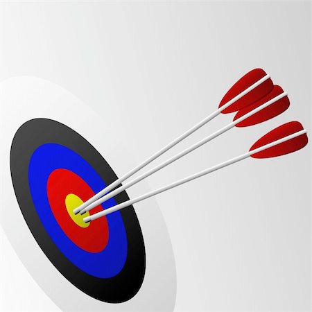 simsearch:400-04600474,k - Illustration of arrows in a target. Available in both jpeg and eps8 format. Stock Photo - Budget Royalty-Free & Subscription, Code: 400-05169169