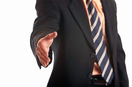 simsearch:400-04434336,k - Businessman holding hand for handshake into camera after corporate deal Stock Photo - Budget Royalty-Free & Subscription, Code: 400-05160227