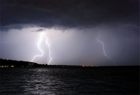 Lightning above the Lake Balaton in Hungary. Stock Photo - Budget Royalty-Free & Subscription, Code: 400-05160684