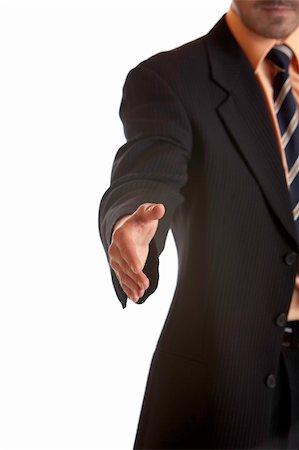 simsearch:400-04434336,k - Businessman holding hand for handshake into camera after corporate deal Stock Photo - Budget Royalty-Free & Subscription, Code: 400-05161880