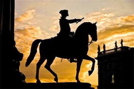 simsearch:400-05162857,k - One of the four general statues guarding the main Maria Theresien statue. Stock Photo - Budget Royalty-Free & Subscription, Code: 400-05162857