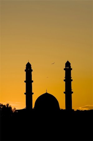 Mosque at sunset Stock Photo - Budget Royalty-Free & Subscription, Code: 400-05162874