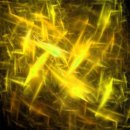 exploding electricity - Yellow and gold static, lightening or electric charged explosion fractal. Stock Photo - Budget Royalty-Free & Subscription, Code: 400-05174109