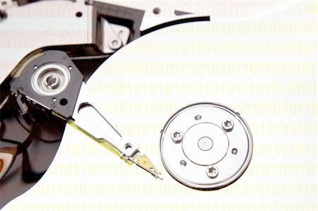 simsearch:400-05252692,k - Computer hard-drive and binary codes Stock Photo - Budget Royalty-Free & Subscription, Code: 400-05175543