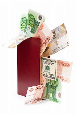 education loan - Money sticks out of the book on white Photographie de stock - Aubaine LD & Abonnement, Code: 400-05176127