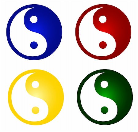 simsearch:400-04744928,k - set of colorful ying and yang symbols Stock Photo - Budget Royalty-Free & Subscription, Code: 400-05179395