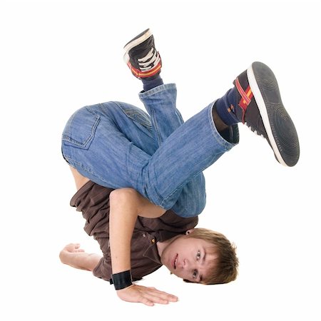 simsearch:6109-08802676,k - young breakdancer posing. Isolated over white background. Stock Photo - Budget Royalty-Free & Subscription, Code: 400-05170819