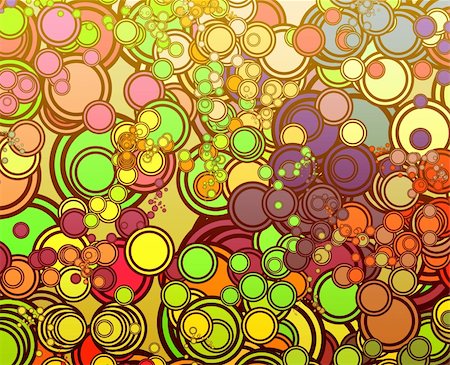 Retro abstract psychedelic multicolored circle pattern design Photographie de stock - Aubaine LD & Abonnement, Code: 400-05172213