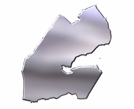 simsearch:400-05172499,k - Djibouti 3d silver map isolated in white Stock Photo - Budget Royalty-Free & Subscription, Code: 400-05172426