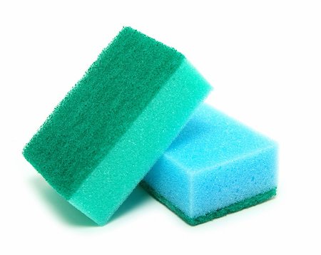 simsearch:400-04287497,k - kitchen sponges isolated on a white background Stock Photo - Budget Royalty-Free & Subscription, Code: 400-05187508