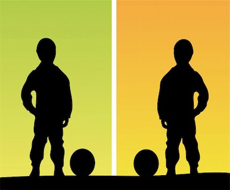 nice illustration of young soccer layer silhouette with abstract background Stock Photo - Budget Royalty-Free & Subscription, Code: 400-05188091