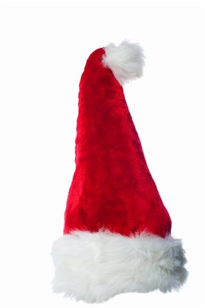 simsearch:400-08491819,k - Santa's red hat isolated over white background Photographie de stock - Aubaine LD & Abonnement, Code: 400-05180082