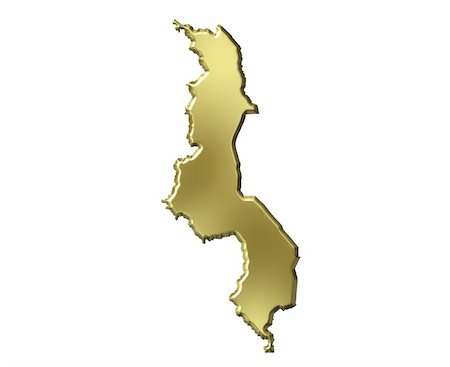simsearch:400-05172499,k - Malawi 3d golden map isolated in white Stock Photo - Budget Royalty-Free & Subscription, Code: 400-05180458
