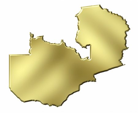 simsearch:400-05172499,k - Zambia 3d golden map isolated in white Stock Photo - Budget Royalty-Free & Subscription, Code: 400-05180542