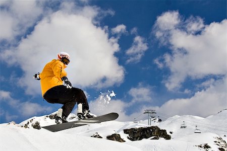 simsearch:400-03985663,k - extreme winter sports jumps high in the air Stock Photo - Budget Royalty-Free & Subscription, Code: 400-05181180