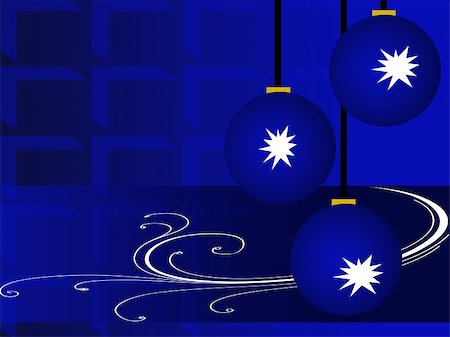 blue christmas backgorund with balls Stock Photo - Budget Royalty-Free & Subscription, Code: 400-05181836