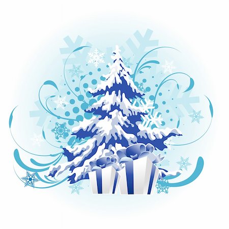 simsearch:400-04769297,k - Christmas tree design Vector illustration Foto de stock - Super Valor sin royalties y Suscripción, Código: 400-05182702