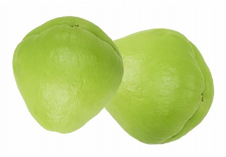 sechium edule - Two chayote fruits isolated on white background Stock Photo - Budget Royalty-Free & Subscription, Code: 400-05194343