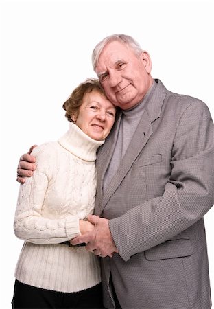 Senior Couple Isolated on a White Background Photographie de stock - Aubaine LD & Abonnement, Code: 400-05196852