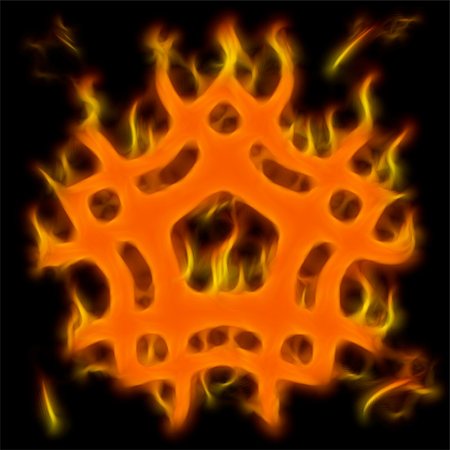 simsearch:400-06069214,k - Abstract of mystery pentagram-symbol. Flame-simulated on black background. Foto de stock - Super Valor sin royalties y Suscripción, Código: 400-05197500