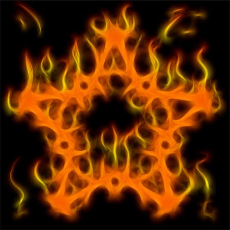 simsearch:400-06069214,k - Abstract of mystery pentagram-symbol. Flame-simulated on black background. Foto de stock - Super Valor sin royalties y Suscripción, Código: 400-05197502
