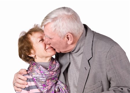 Senior Couple Isolated on a White Background Photographie de stock - Aubaine LD & Abonnement, Code: 400-05197735