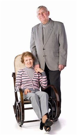 Senior Couple Isolated on a White Background Photographie de stock - Aubaine LD & Abonnement, Code: 400-05197736