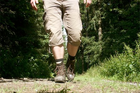 Legs with hiking boots of a wanderer in the german Sauerland mountains Stock Photo - Budget Royalty-Free & Subscription, Code: 400-05198034