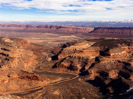 simsearch:400-03948680,k - Aerial view of an arid, craggy landscape with canyons. Horizontal shot. Stock Photo - Budget Royalty-Free & Subscription, Code: 400-05199684