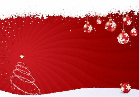 simsearch:400-07053830,k - Red vector christmas background. Christmas vector collection. Stock Photo - Budget Royalty-Free & Subscription, Code: 400-05199879