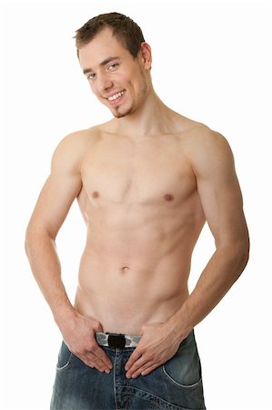 young man - sportsman with a bare torso Stock Photo - Budget Royalty-Free & Subscription, Code: 400-05190185