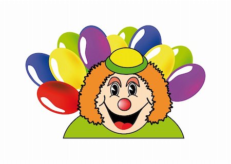 simsearch:400-04236834,k - nice illustration of clown with balloons isolated on white background Stock Photo - Budget Royalty-Free & Subscription, Code: 400-05190376