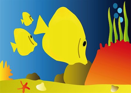 simsearch:400-05665985,k - nice colorful detail of aquarium with yellow fishes Stock Photo - Budget Royalty-Free & Subscription, Code: 400-05191184