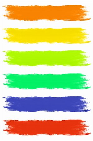 paint brush line art - Paint Brush Strokes in Assorted Pastel Colors Stock Photo - Budget Royalty-Free & Subscription, Code: 400-05191541