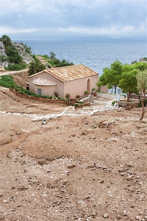 Small chapel at Sanctuary of Hera at Cape Ireon in Greece Stock Photo - Budget Royalty-Free & Subscription, Code: 400-05191606