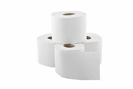 simsearch:400-05303863,k - four rolls of soft toilet paper isolated on white Stock Photo - Budget Royalty-Free & Subscription, Code: 400-05192699