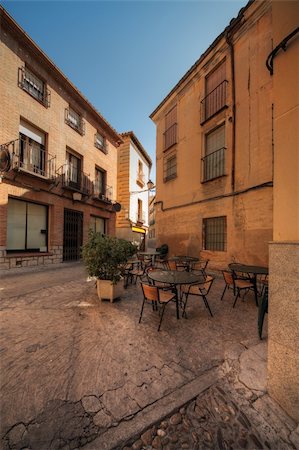 road cafe - street restaurant in historical part of Toledo, Spain Stock Photo - Budget Royalty-Free & Subscription, Code: 400-05193081