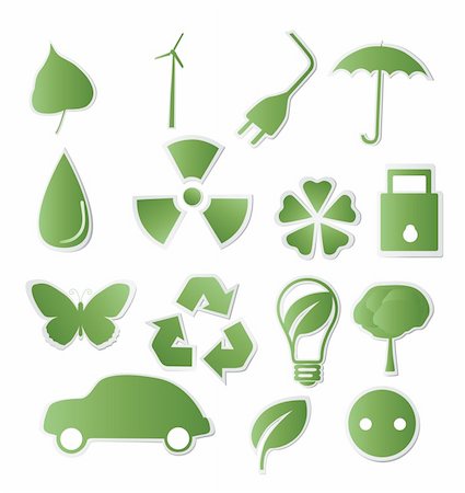 simsearch:400-05704598,k - Collection of green eco-icons for your design Stock Photo - Budget Royalty-Free & Subscription, Code: 400-05204239