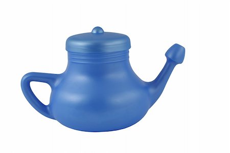 A isolated blue neti pot Stock Photo - Budget Royalty-Free & Subscription, Code: 400-05204357