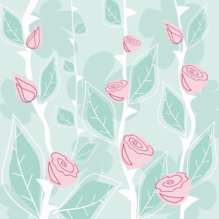 rose design backgrounds - Pink roses on a blue background Stock Photo - Budget Royalty-Free & Subscription, Code: 400-05207458