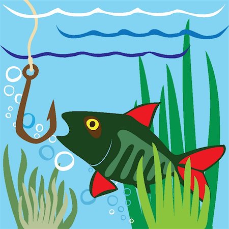 Beautiful Fish. Fishing. Aquarium . Stock Photo - Budget Royalty-Free & Subscription, Code: 400-05207905