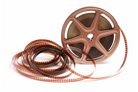 simsearch:400-05752941,k - Movie Film Reel on White Background Photographie de stock - Aubaine LD & Abonnement, Code: 400-05201133