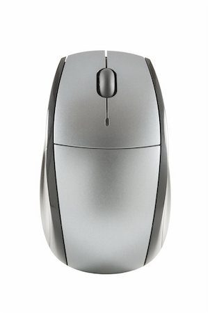 Wireless computer mouse isolated on white with clipping path Stock Photo - Budget Royalty-Free & Subscription, Code: 400-05201882