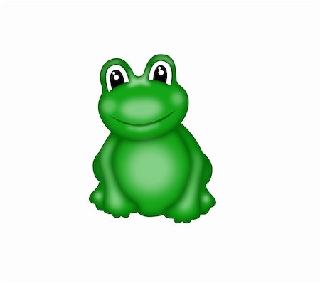 illustration of  green smiling frog with big eyes Stock Photo - Budget Royalty-Free & Subscription, Code: 400-05203605