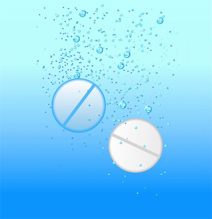 vector illustration of two tablets in the water Stock Photo - Budget Royalty-Free & Subscription, Code: 400-05203681